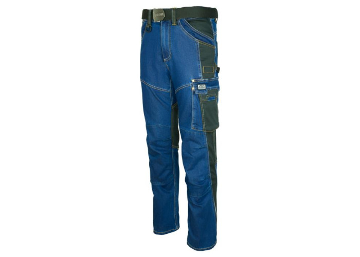COLEMANN HYBRIDE JEANS 4863 — робочі джинсові штани з еластаном, темно-синьо-чорні
